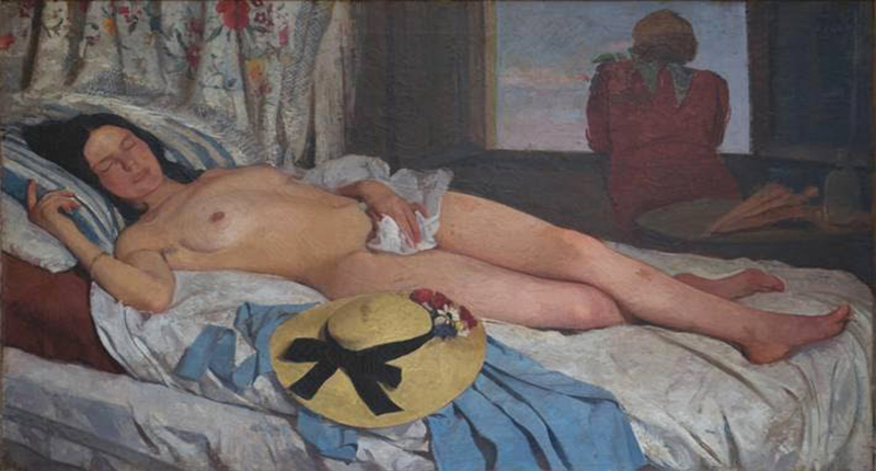 Foto Dipinto Nudo Con Cappello Di Paglia 1934