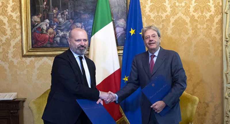Il Premier Gentiloni e il presidente Bonaccini