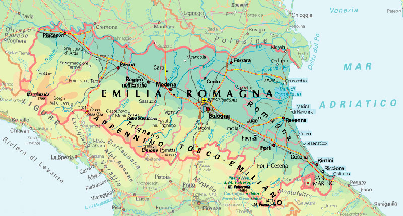 Mappa Emilia Romagna