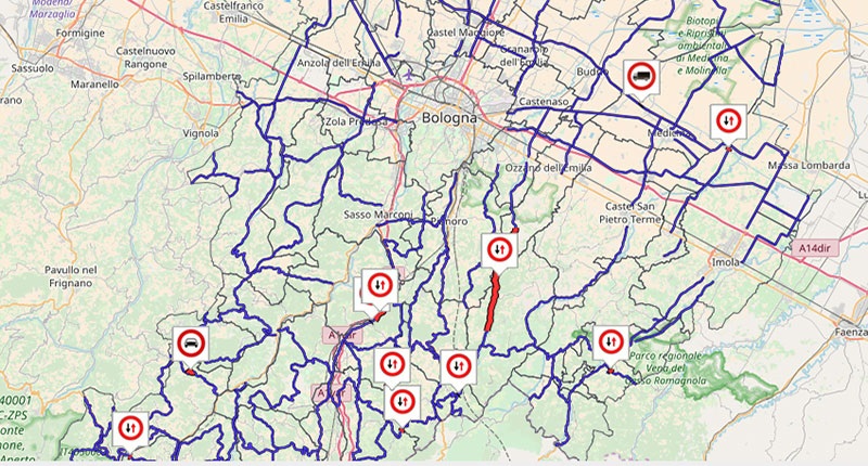 Viabilità a Bologna Mappa