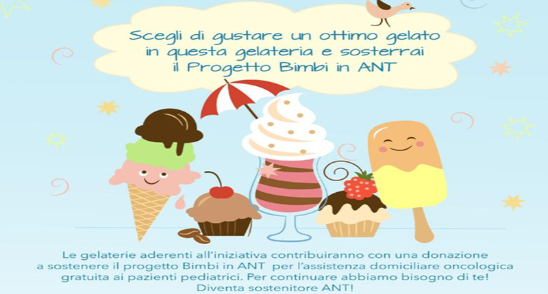 Settimana del gelato 2020 Bologna Fondazione ANT