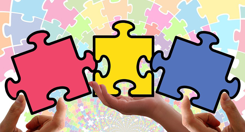 Puzzle simbolo di inclusione