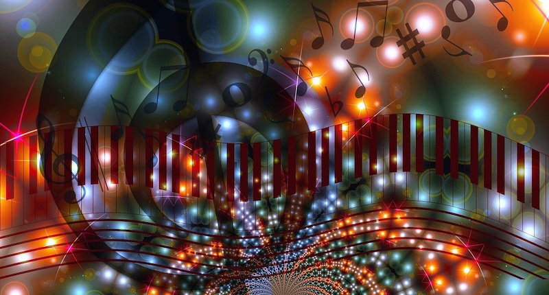 Note musicali colorate