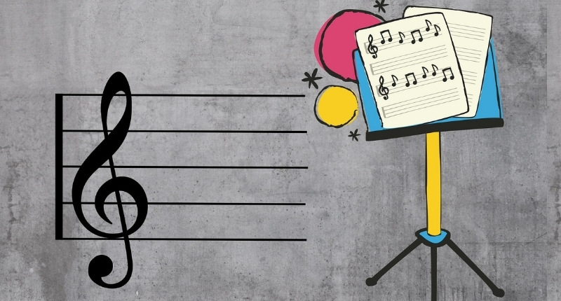 Leggio note musicali