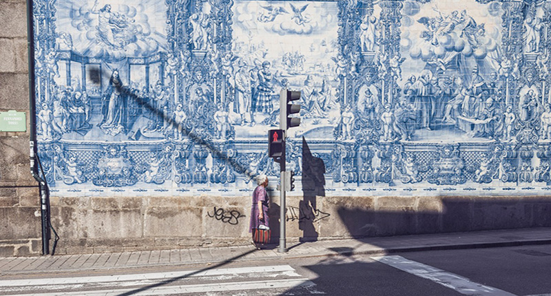 Paesaggio pedonale della cultura urbana