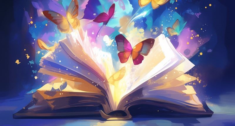 Libro aperto colorato 
